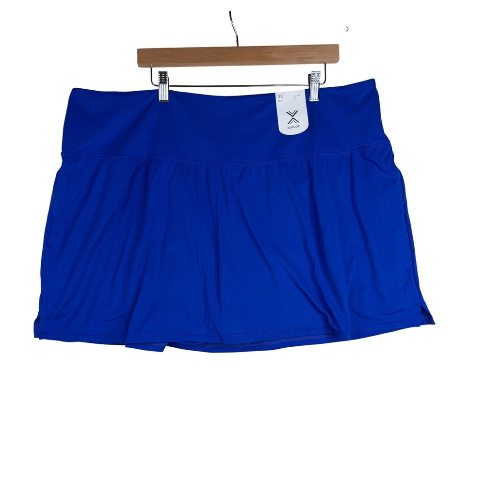 NWT Xersion Women's Quick Dry High Rise Fitted Skort size 3X Blue